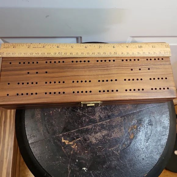 Handcrafted Dominic C. Armanino Five Up Co Dominos in Walnut Wood Box - Picture 15 of 16